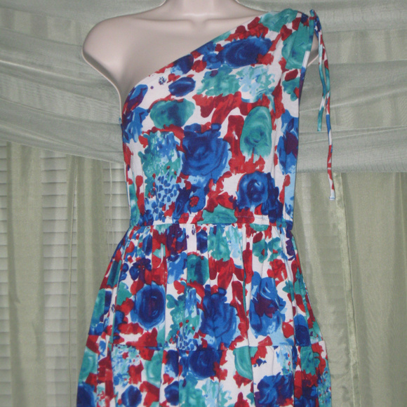 SAPA One-Shoulder Size Z Gloral Cute Dress - Picture 1 of 7